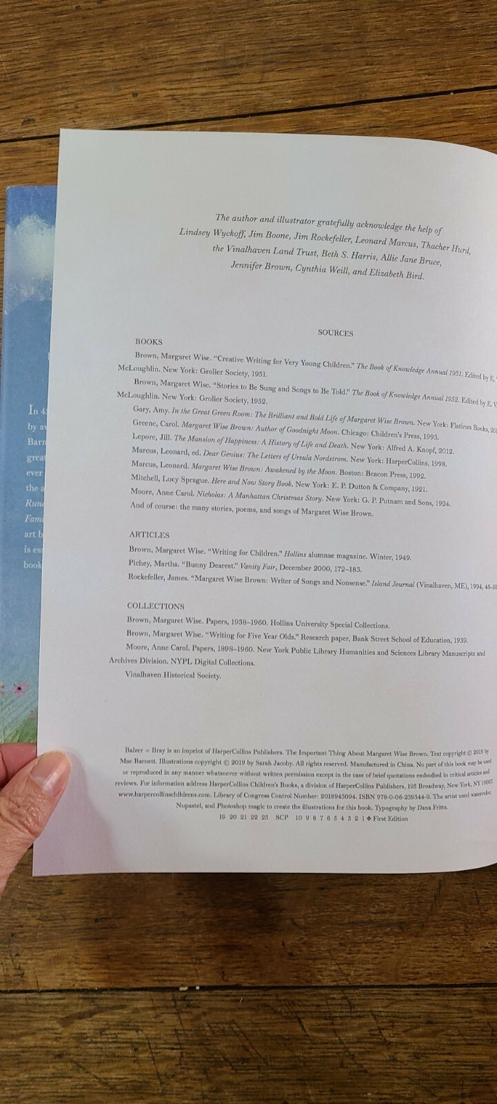 The Important Thing About Margaret Wise Brown by Mac Barnett Hardcover