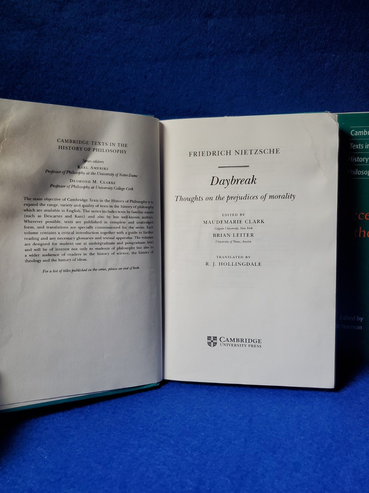 Nietzsche 2-Book Lot Cambridge Texts History of Philosophy Hardcover Daybreak An