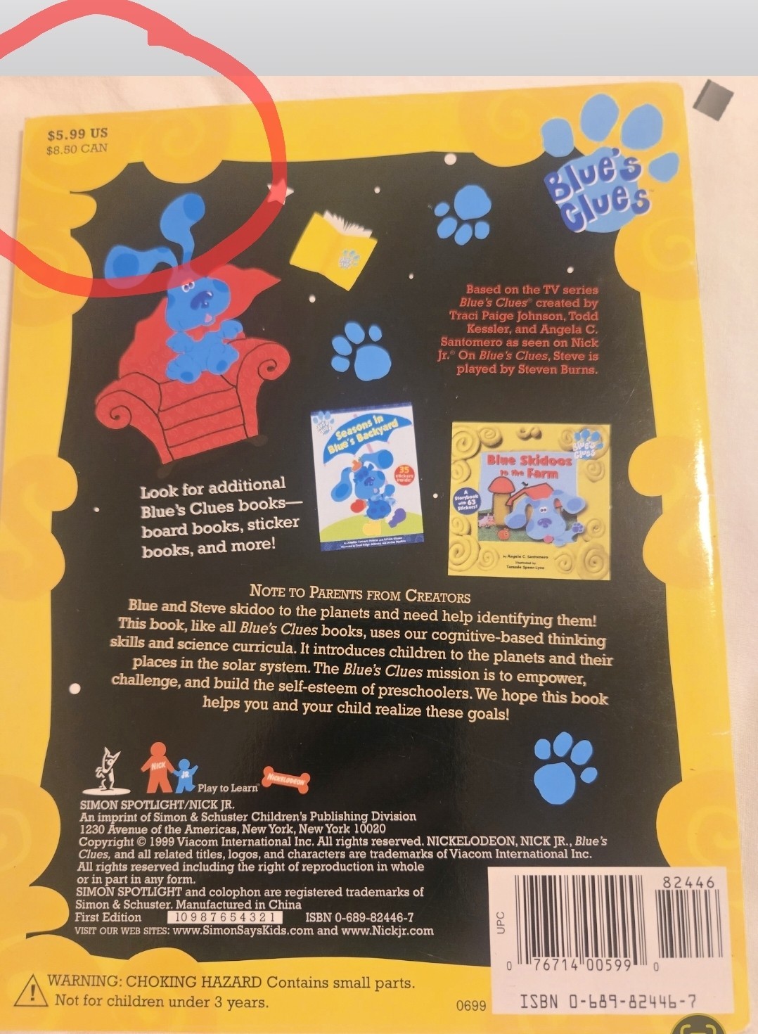 Vintage Blue’s Clues Book Bundle – New “Amazing Body” & VGUC “Skidoo to Planets”