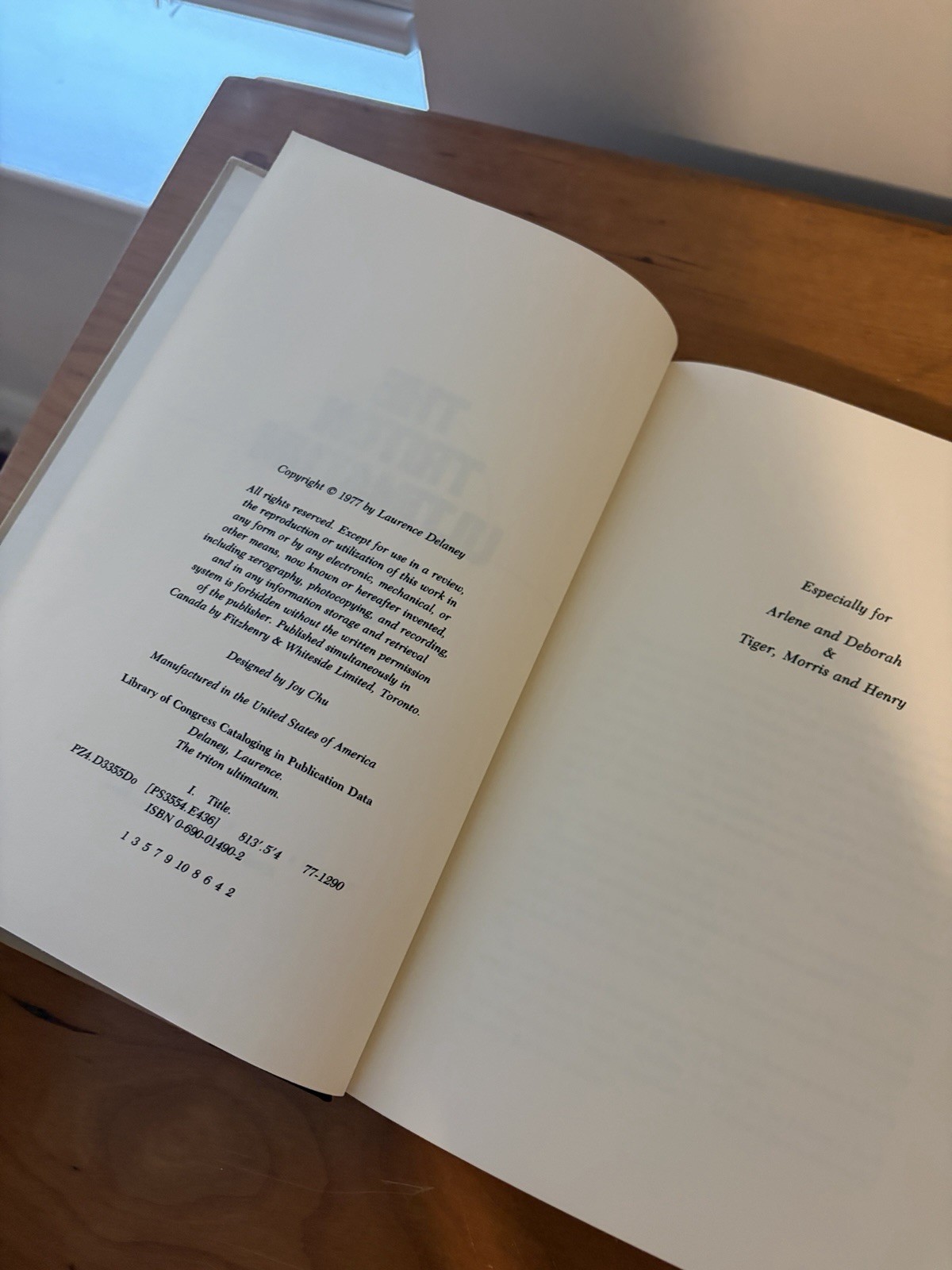The Triton Ultimatum by Laurence Delaney First Edition