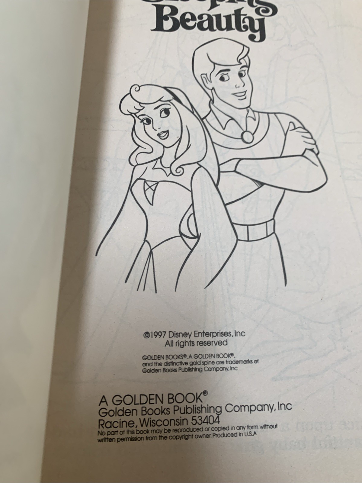 Sleeping Beauty Coloring Book Disney Golden Books Video Promo 1997 Unused