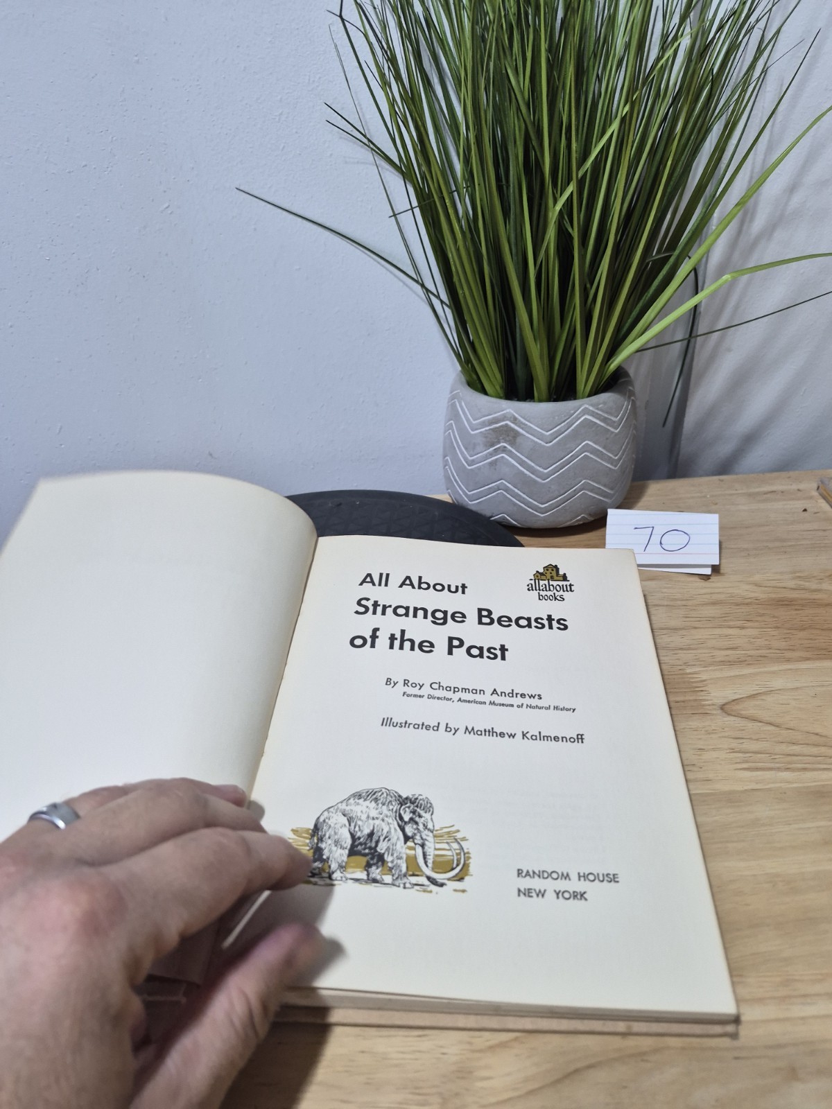 All About Strange Beasts of the Past by Roy Chapman Andrews 1956 Hardcover