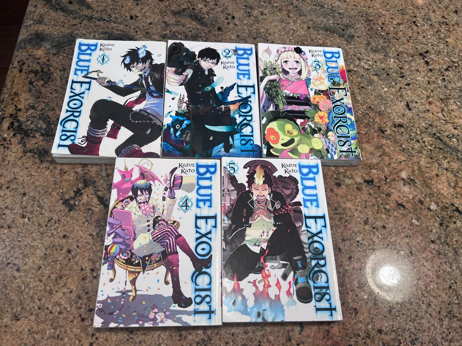 Blue Exorcist English Manga Lot: Volumes 1-5 (1, 2, 3, 4, 5) Shonen Jump