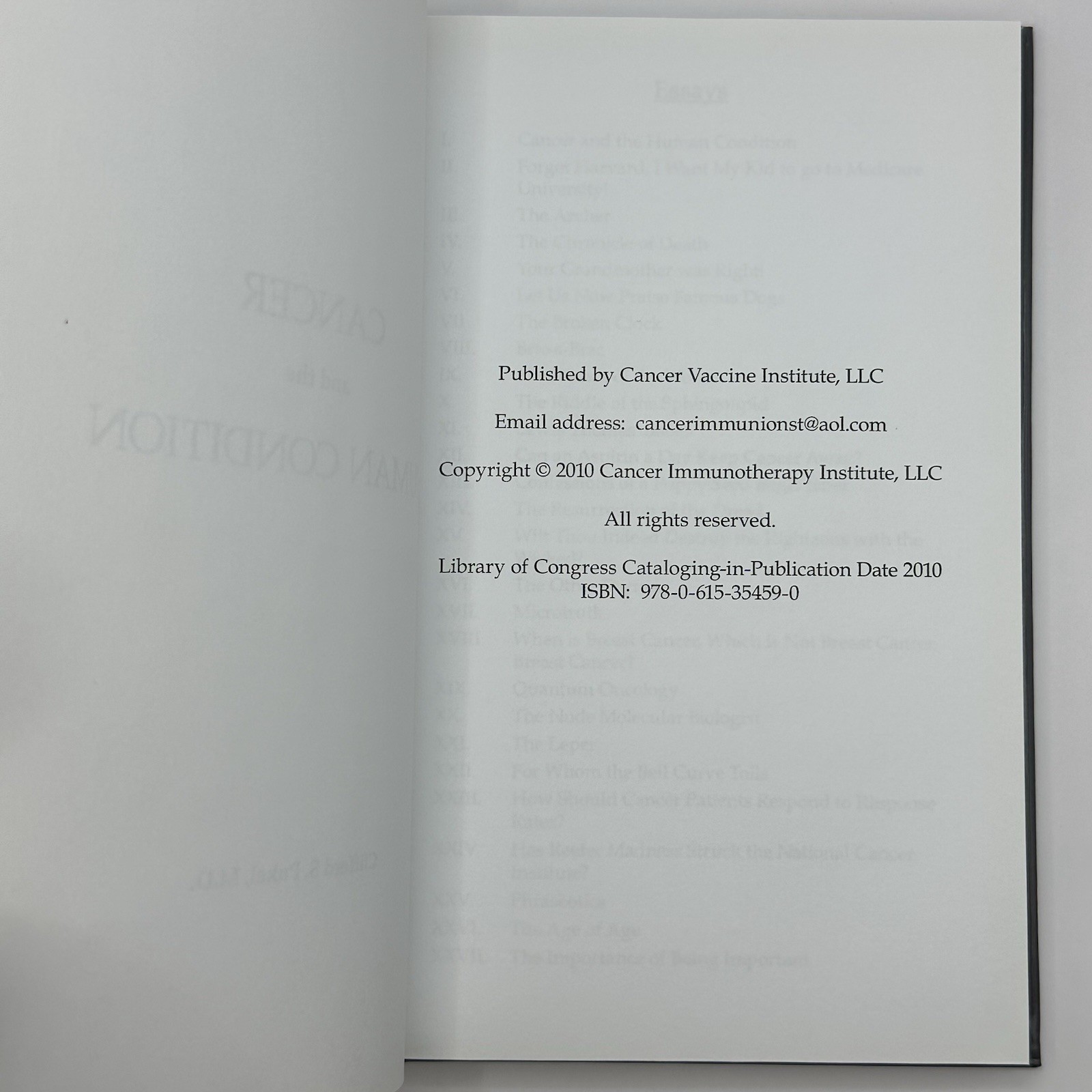 Cancer and the Human Condition Pukel SIGNED! Alternative Holistic Medicine