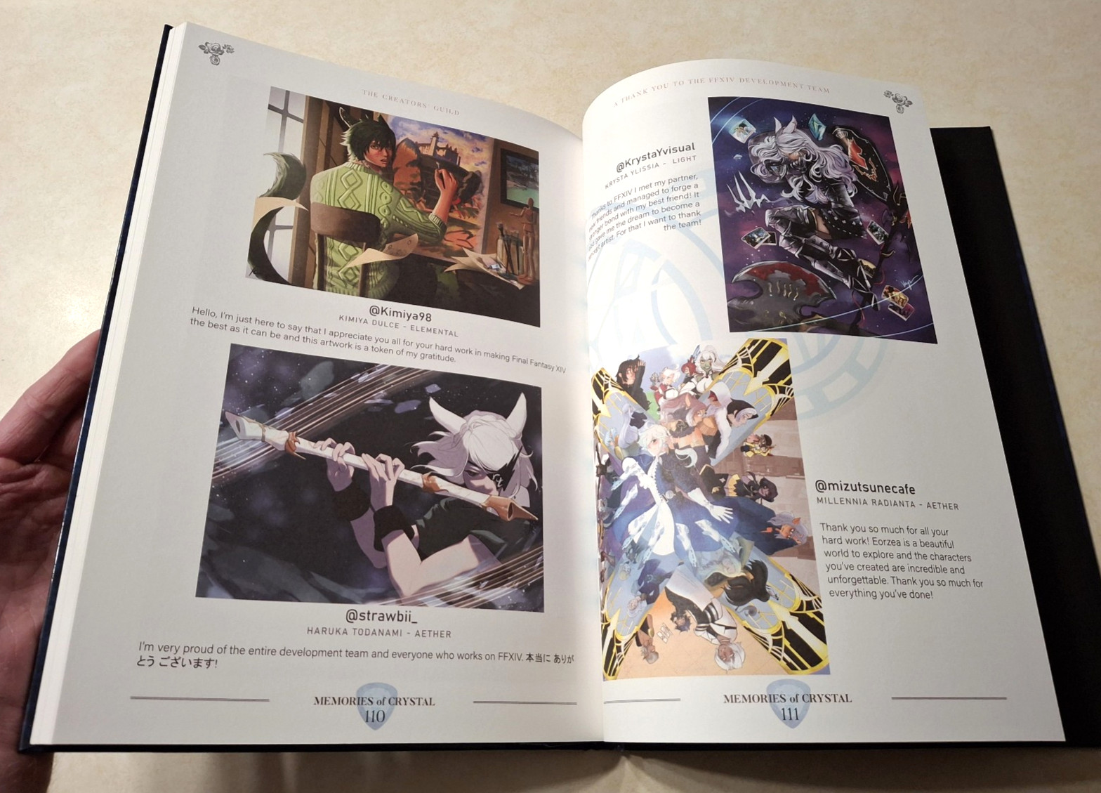 Final Fantasy XIV 14 FF14 Memories of Crystal Fan Art Book Hardcover Square Enix