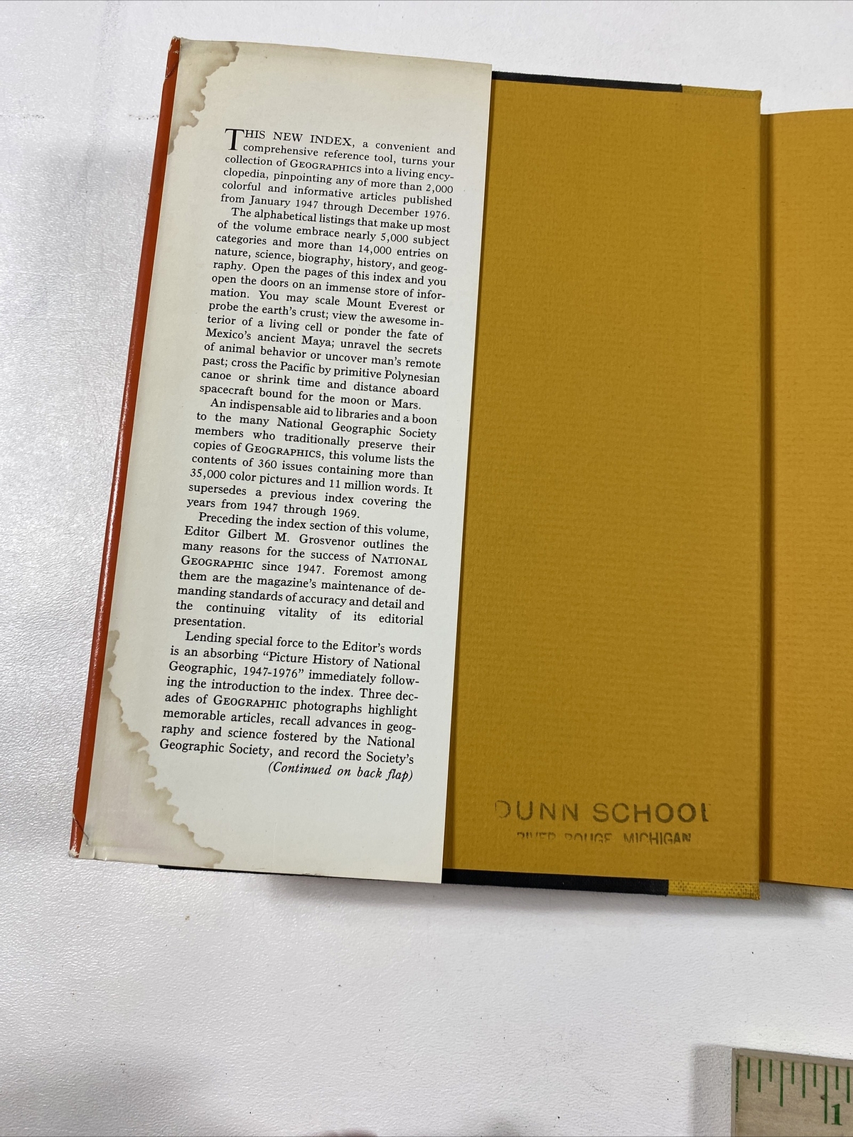 National Geographic Index – 1947-1976 (1977, Hardcover, Dust Jacket)