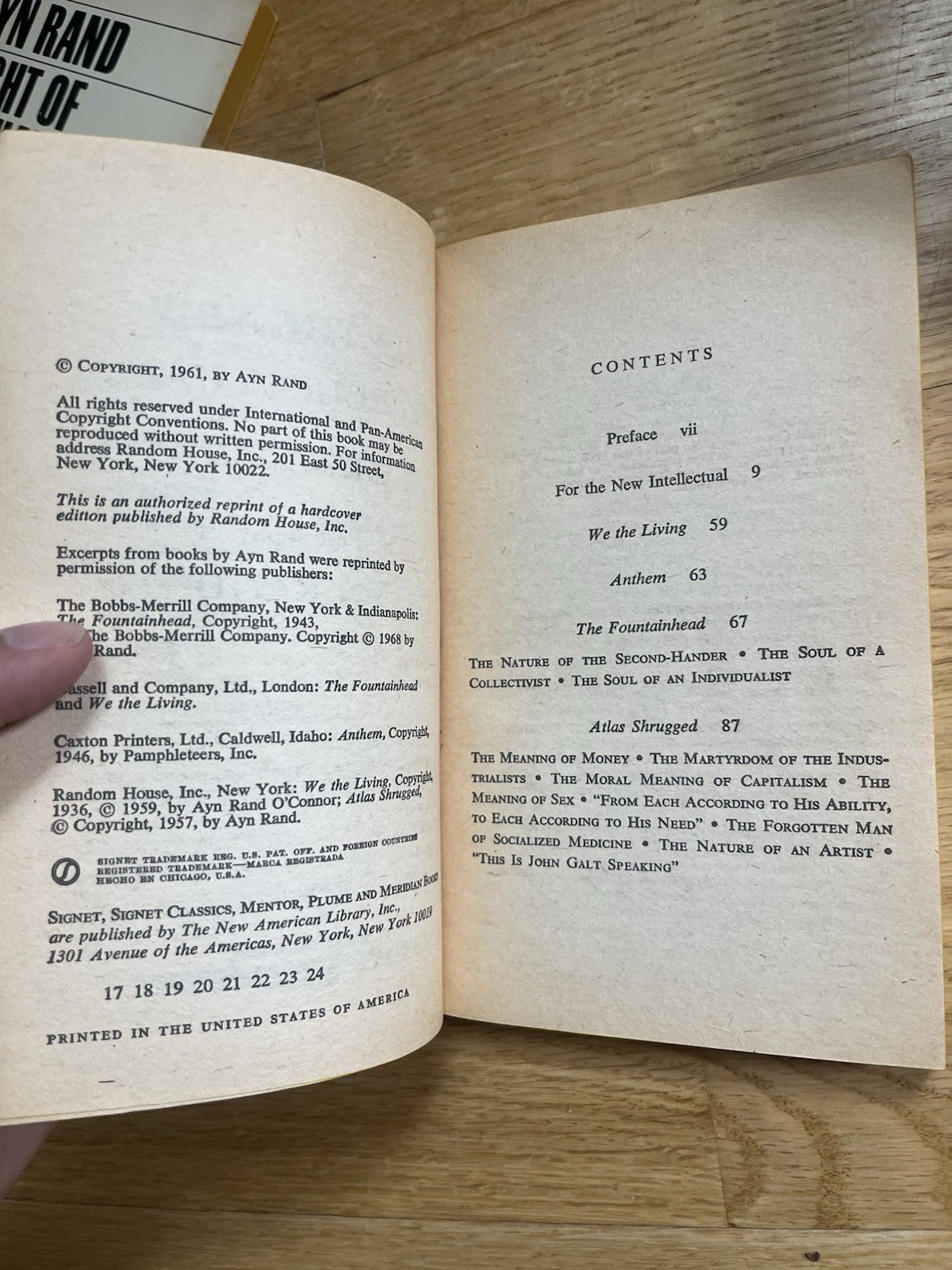 AYN RAND Lot of 4 Vintage Books Signet Atlas Shrugged Romantic Manifesto New