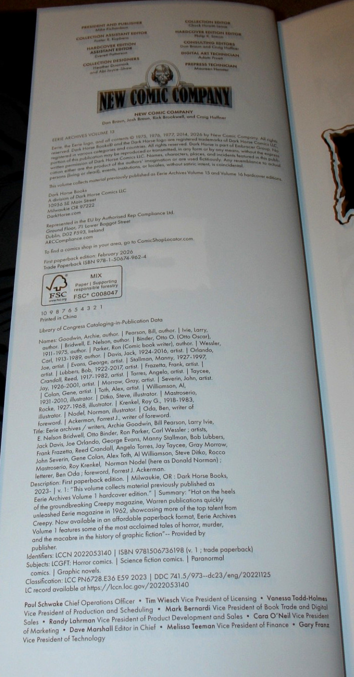 Eerie Archives #13 (Double-Sized) Paperback – Dark Horse Comics
