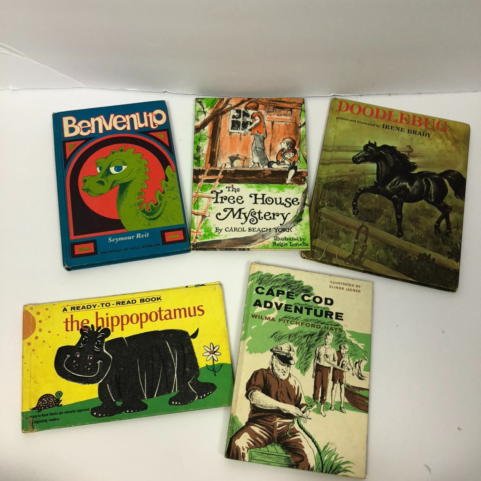 Lot of 5 Vintage Misc Books Children Kids Hardcover 1970s