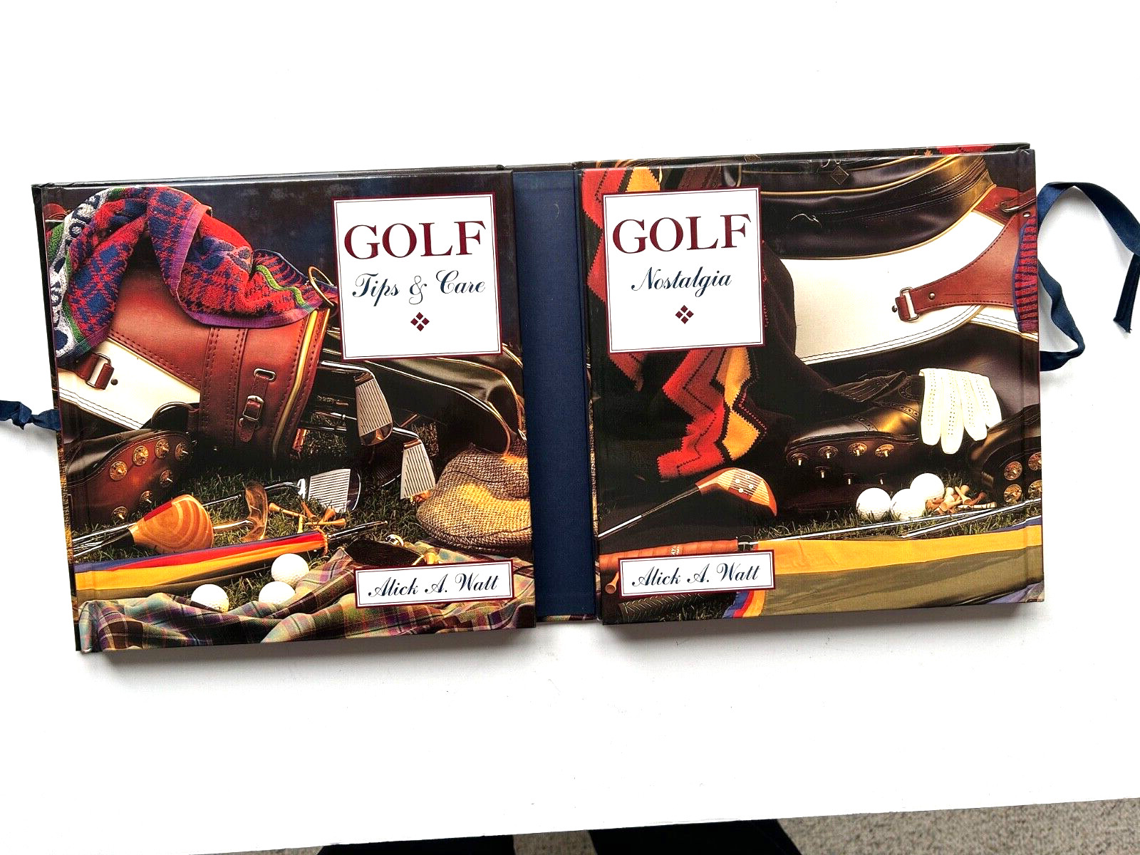 Golf Nostalgia, Tips and Care by Alick A. Watt, Beautiful 2 volume clamshell set