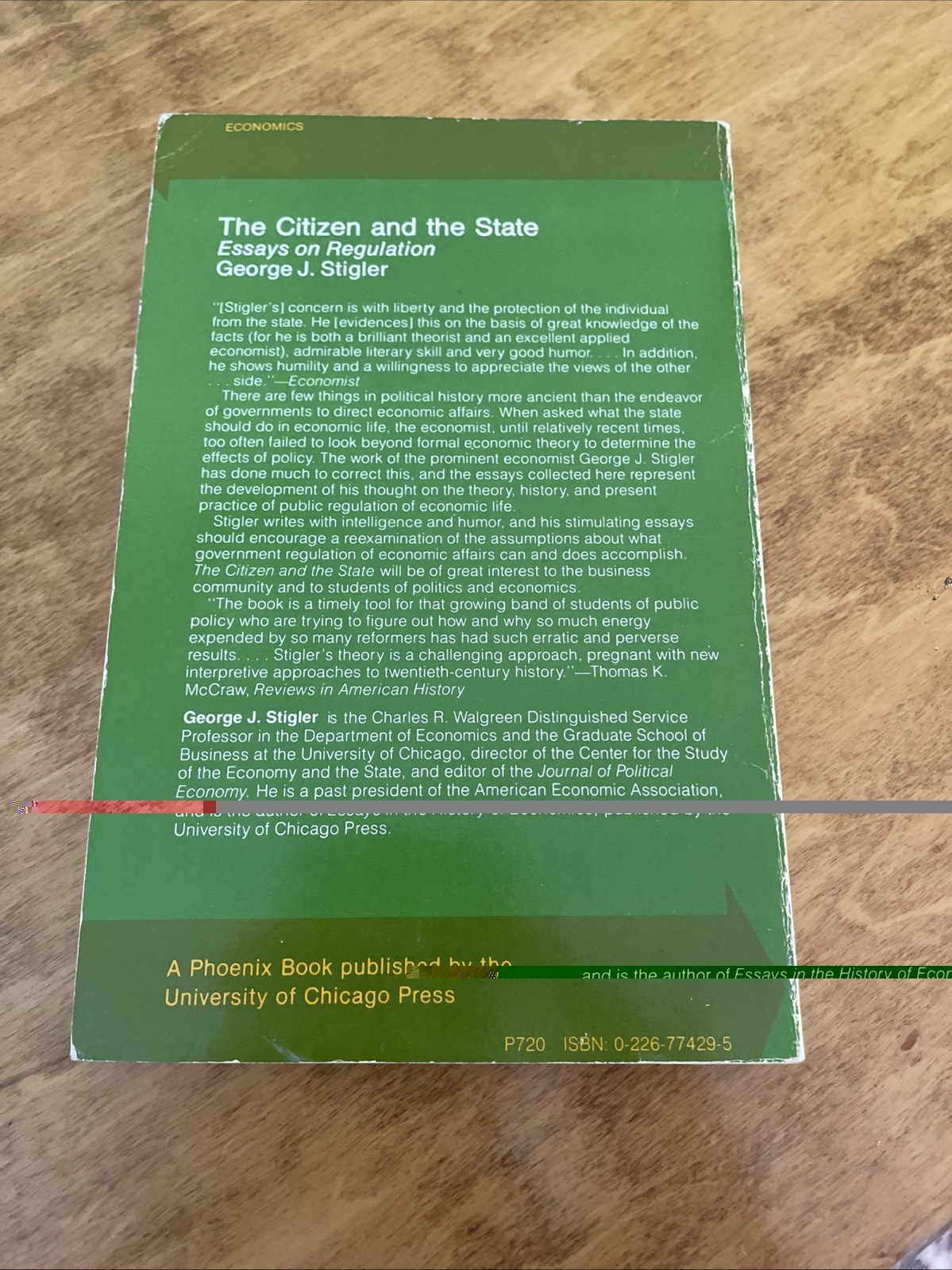 The Citizen and the State: Essays on Regulation