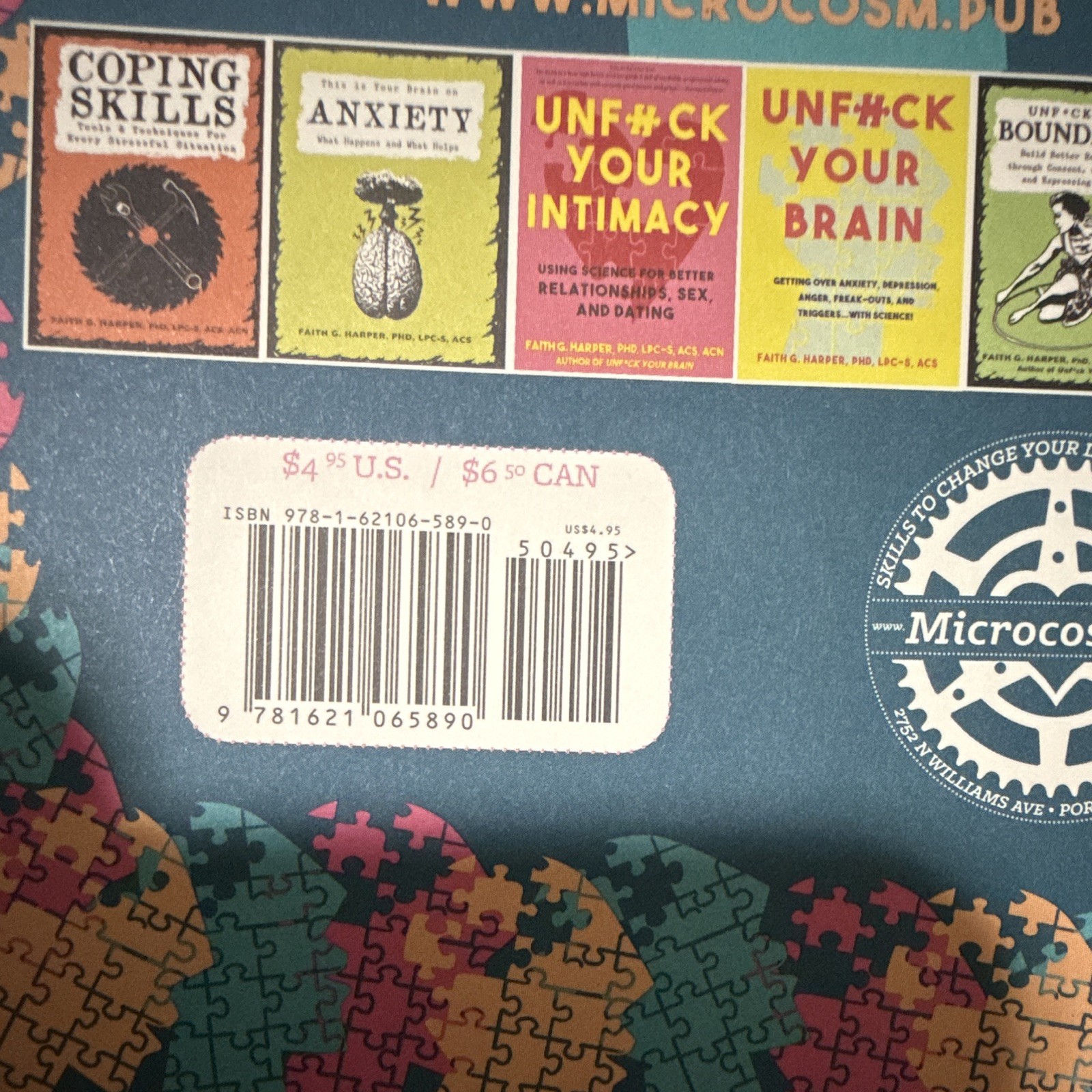 Faith G. Harper Unfuck Your Brain Workbook PB 2017 Mental Health Personal Growth