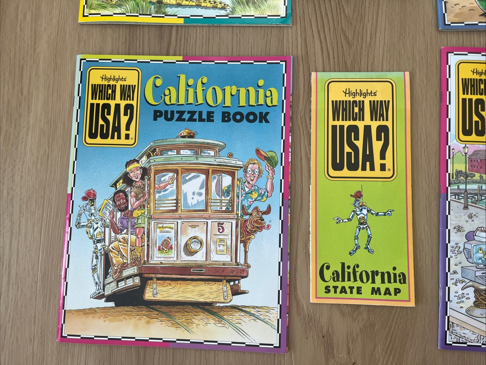 Highlights Which Way USA Puzzle Activity Books And Maps Lot of 12 NY, CA, TX, FL