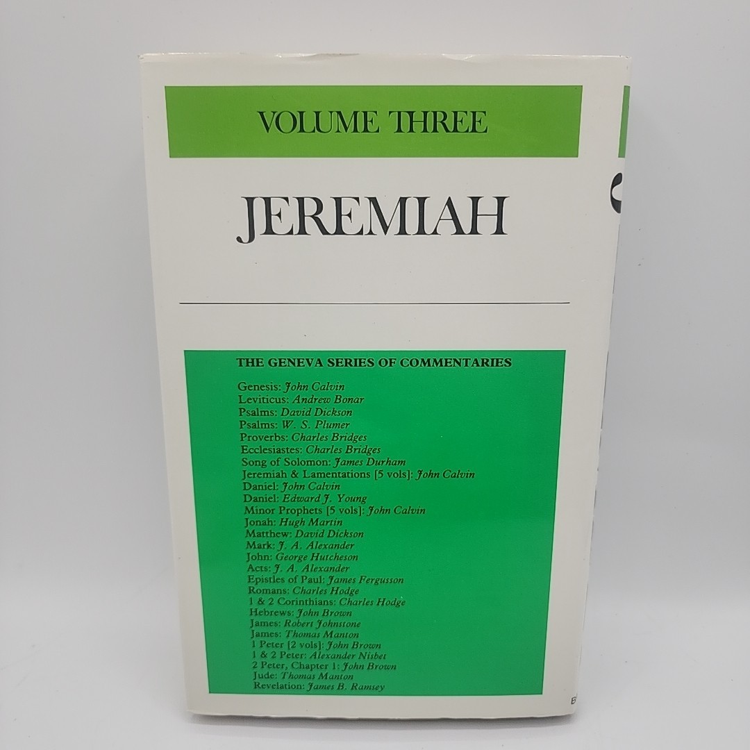 Commentary on Jeremiah and Lamentations – Geneva Banner of Truth Volumes 1,2,3,4