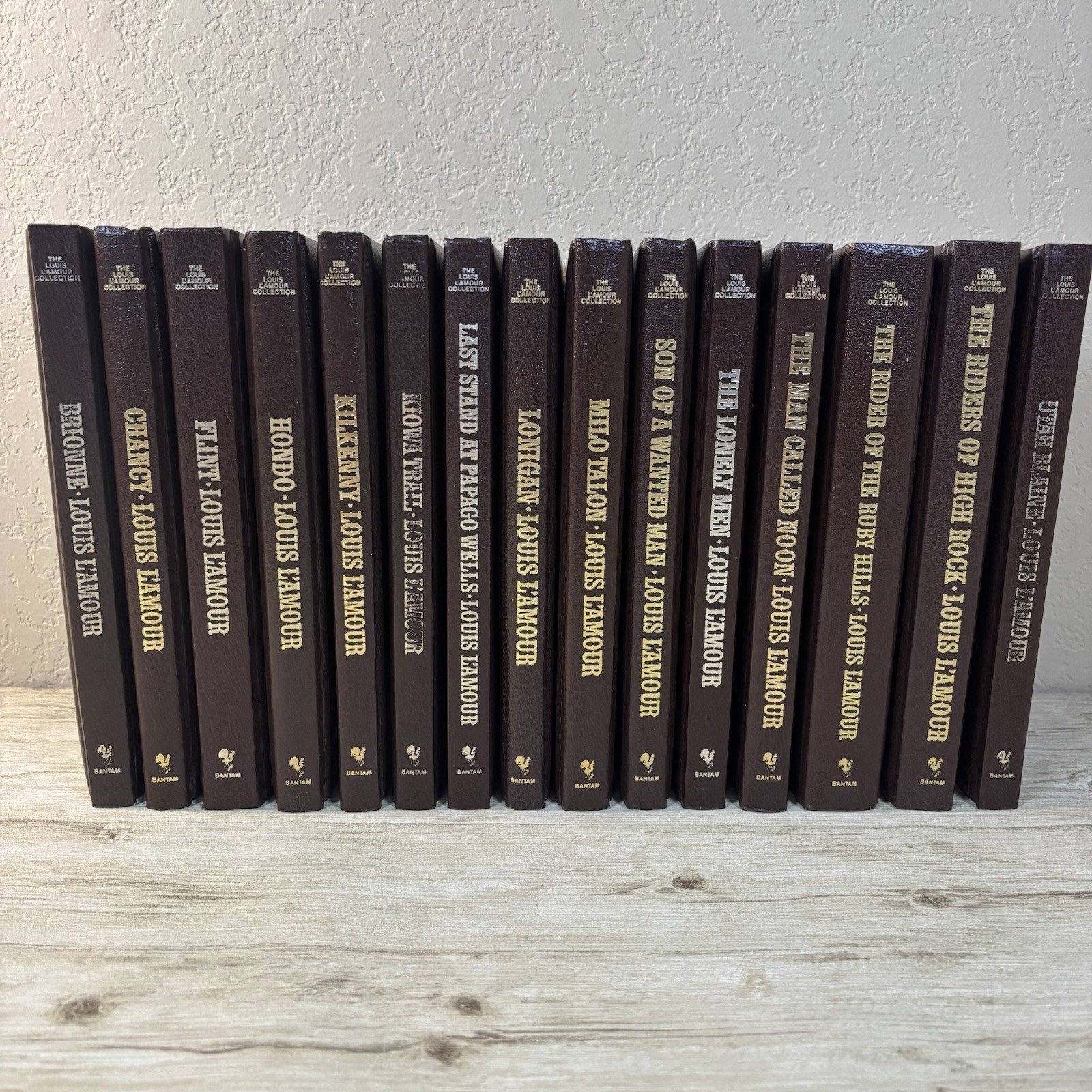 Louis L’Amour 15 Book Lot Leatherette Hardcover Gunfighter Western Collection