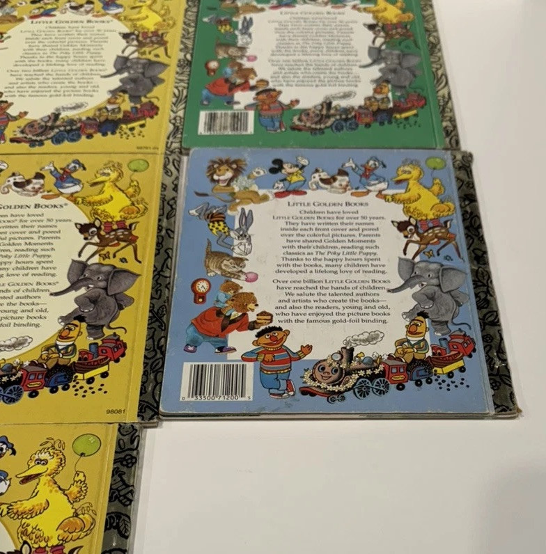 Lot Little Golden Book CTW Sesame Street Big Bird Elmo Grover Bunny Hop Oscar