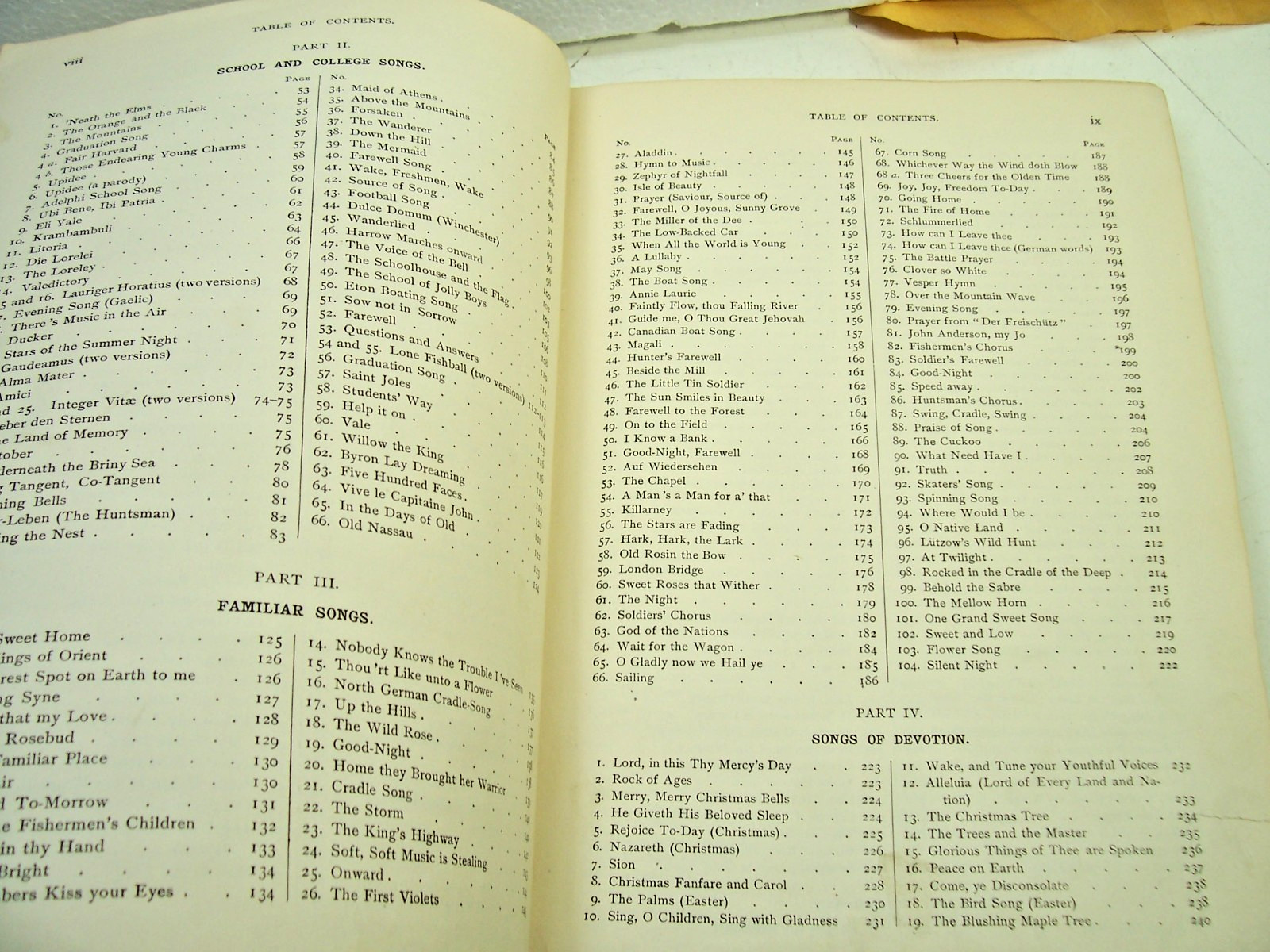 The Abridged Academy Song Book 1903 Hardcover Used Book Vintage 265 pages