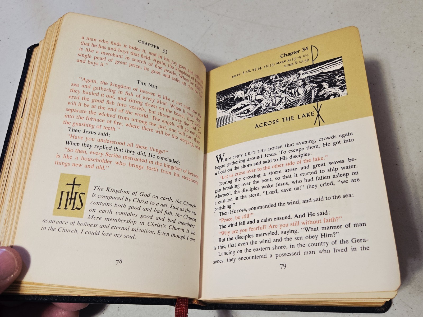 THE LIFE OF CHRIST by The Catholic Press, 1954 Blue/Gold Hardcover