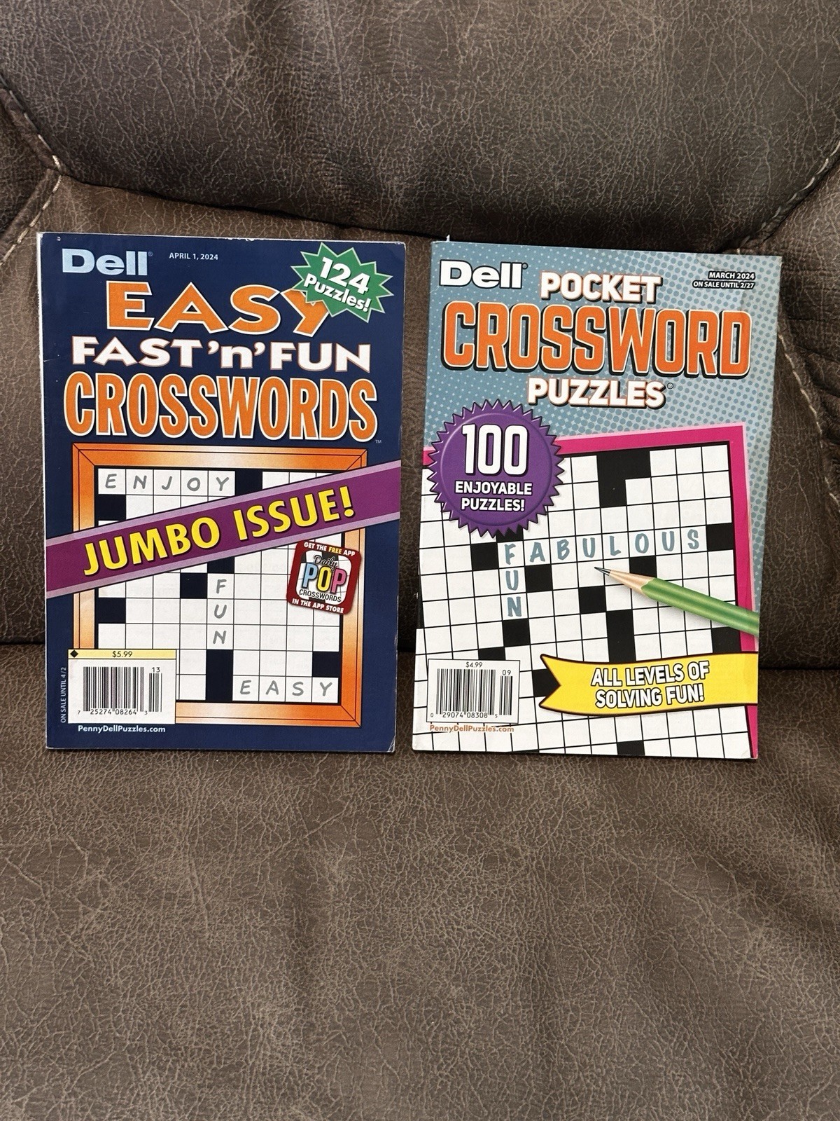 Lot of 10 All Easy Dell Penny Press ALL EASY Crossword Puzzle Books UNSORTED