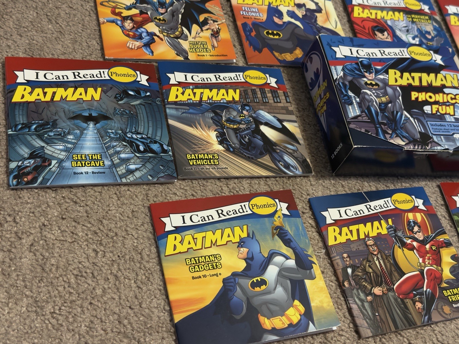 Batman Phonics Fun, I Can Read! 12 Books Set by Lucy Rosen, 2011
