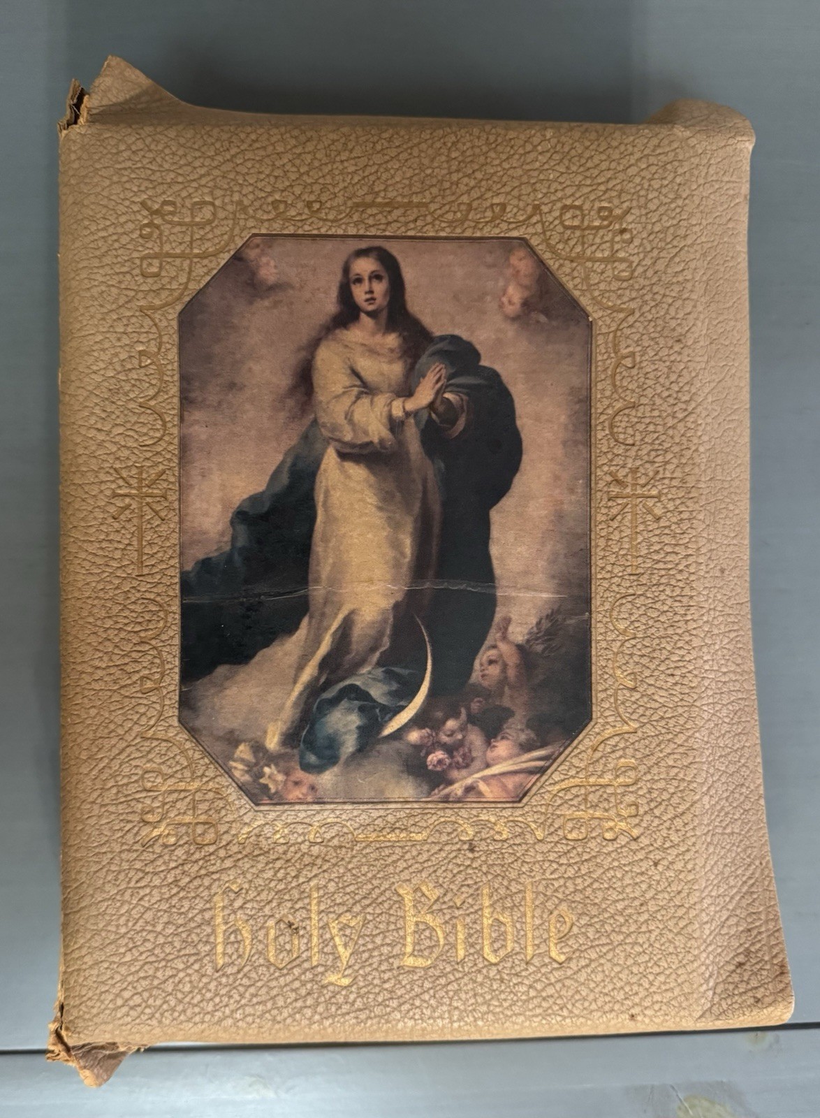 HOLY BIBLE 1960’s Catholic Press HOLY NAME DELUXE EDITION Illustrated