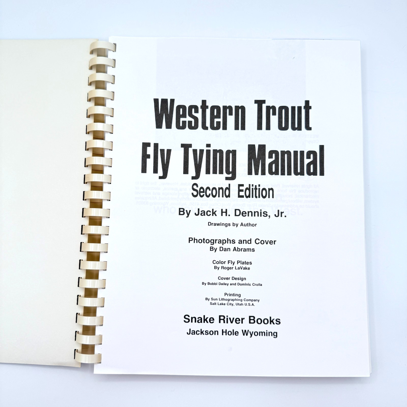 Jack Dennis Western Trout Fly Tying Manual Volume 1 Revised Edition 1991