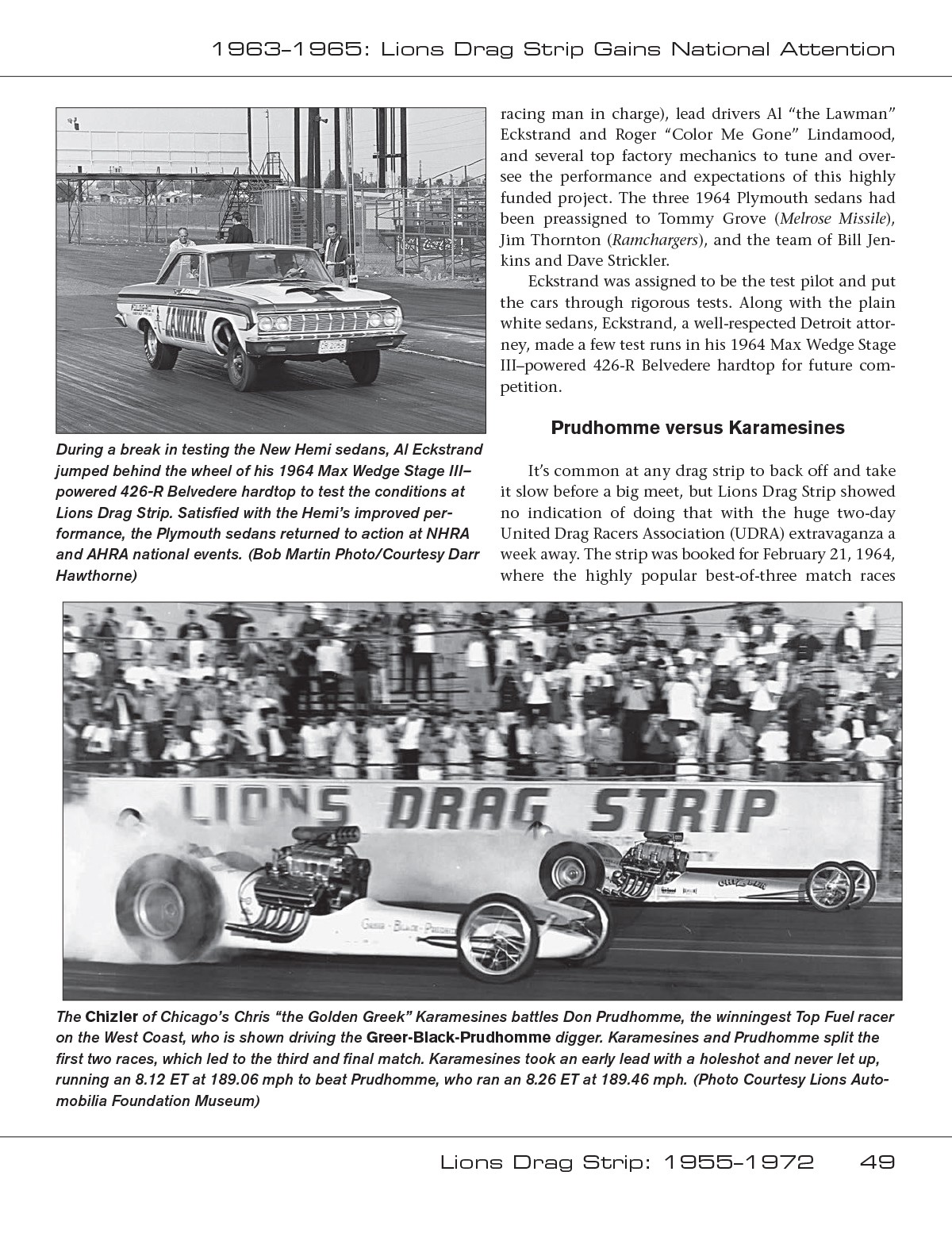 Lions Drag Strip: 1955-1972 Lou Hart