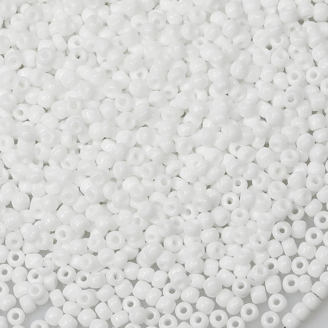 White Color 3mm Seed Beads About 3600pcs/100Grams in Bag, 8/0 Glass Craft Beads