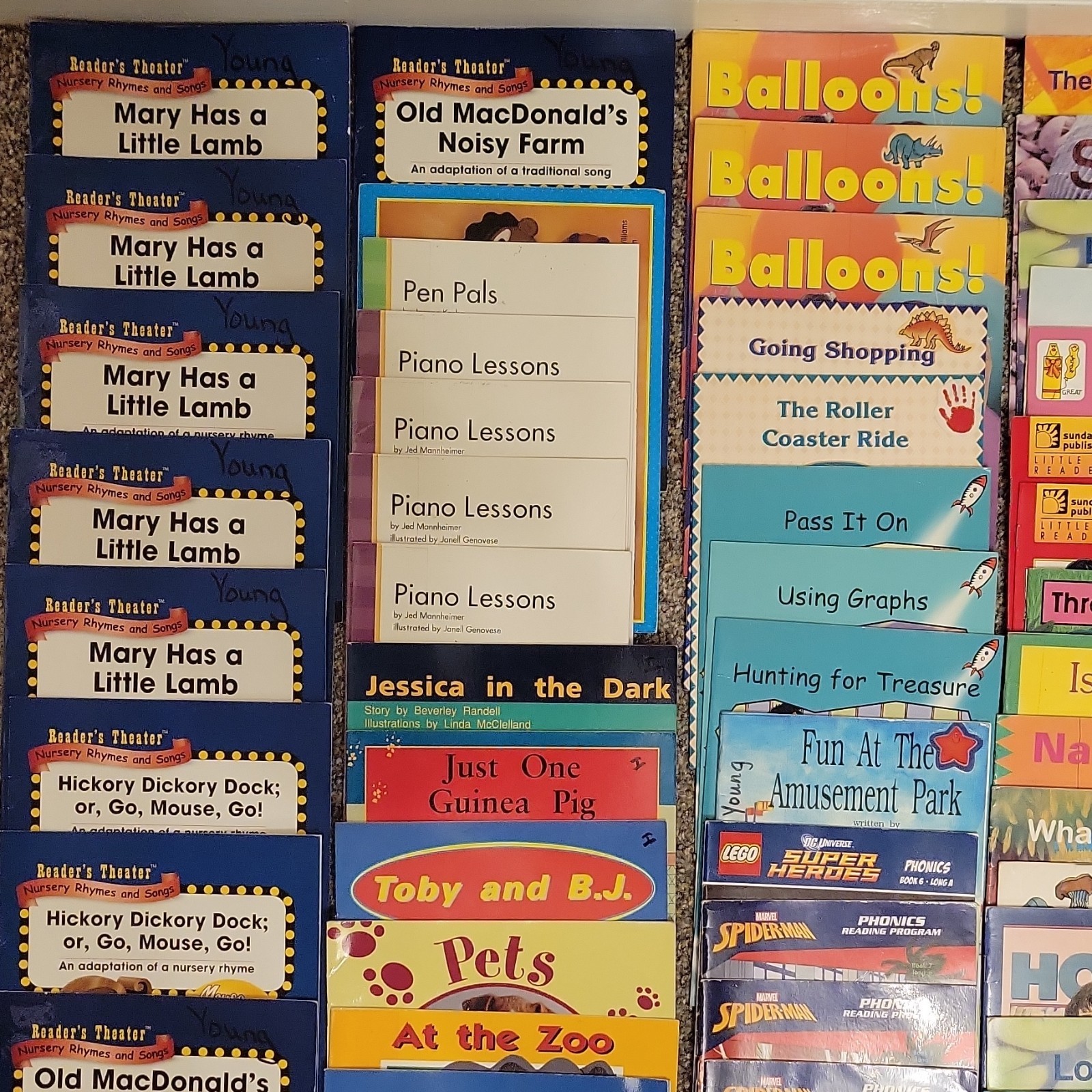Children’s Early Reader Illustrated Paperback Books Lot of 60 Ages 4-8 Phonics