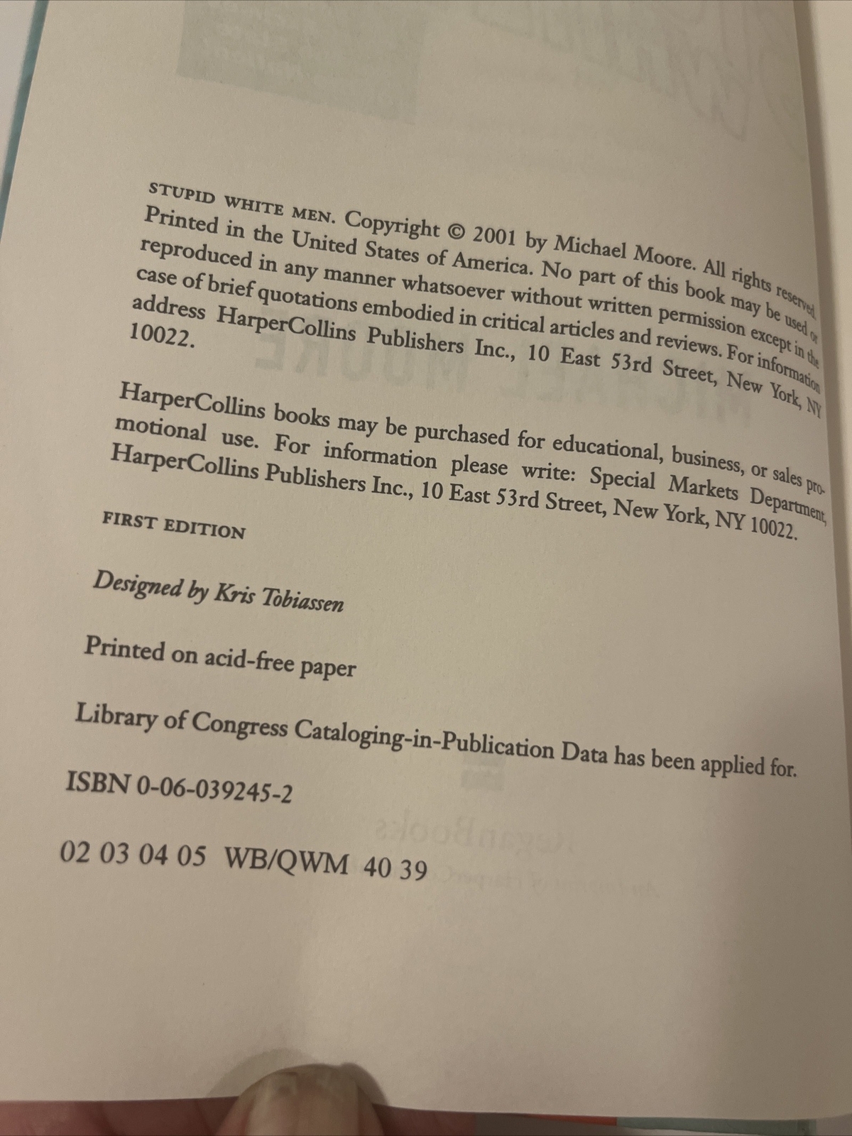 Stupid White Men.First Edition. Michael Moore HB
