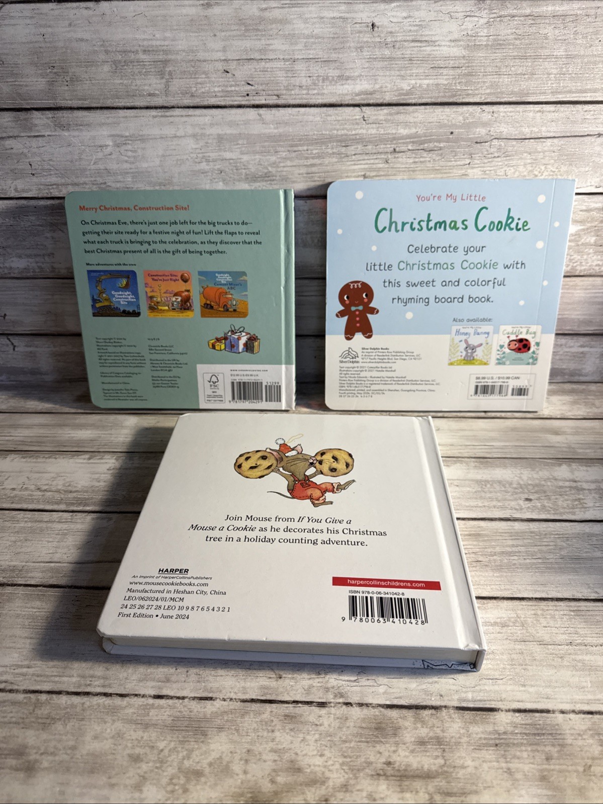 NEW! Lot Of 3 Christmas Touch Feel Experience Books Christmas Cookie + 2 More