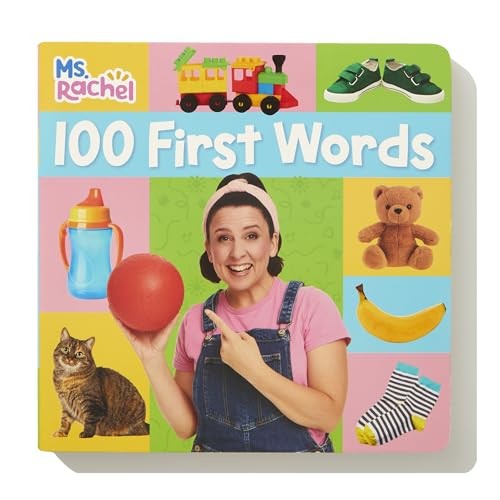 Ms Rachel’s 100 Essential First Words Board Book for Babies and Toddlers