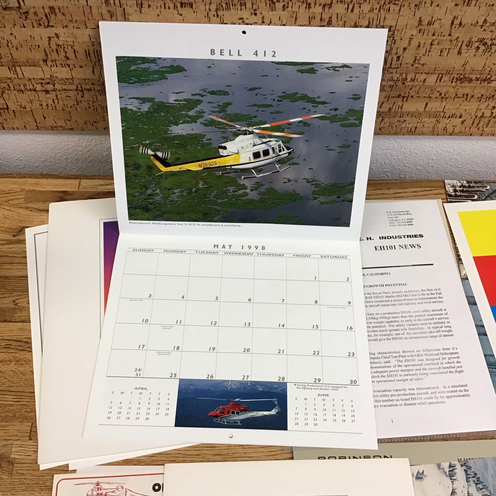 Misc. HELICOPTER Lot Original Ads PROMO Photos Specs NEWS Etc. – LL5.58
