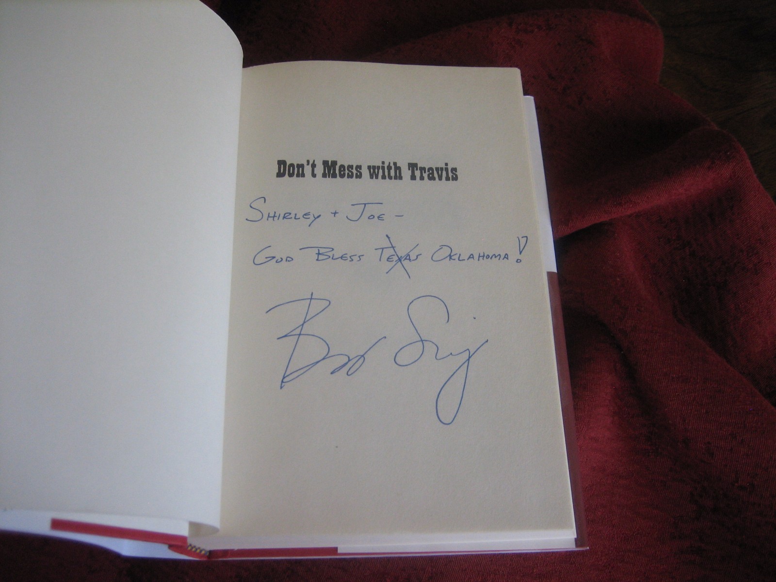 Don’t Mess with Travis by Bob Smiley (2012, Hardcover) SIGNED
