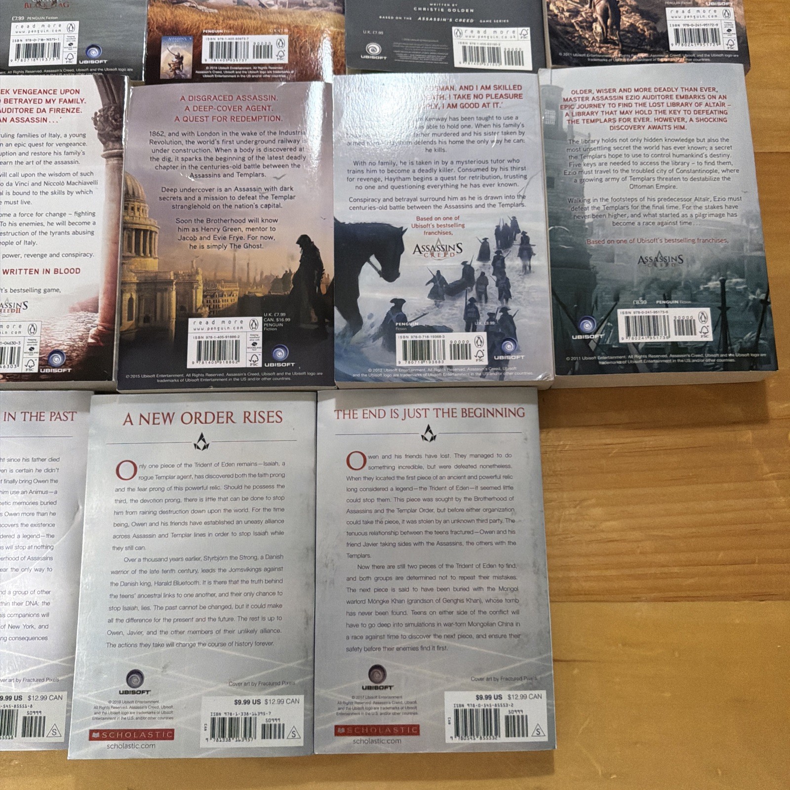 Assassin’s Creed 17 Novel Lot PB Books – Oliver Bowden Kirby Leisheng Preowned
