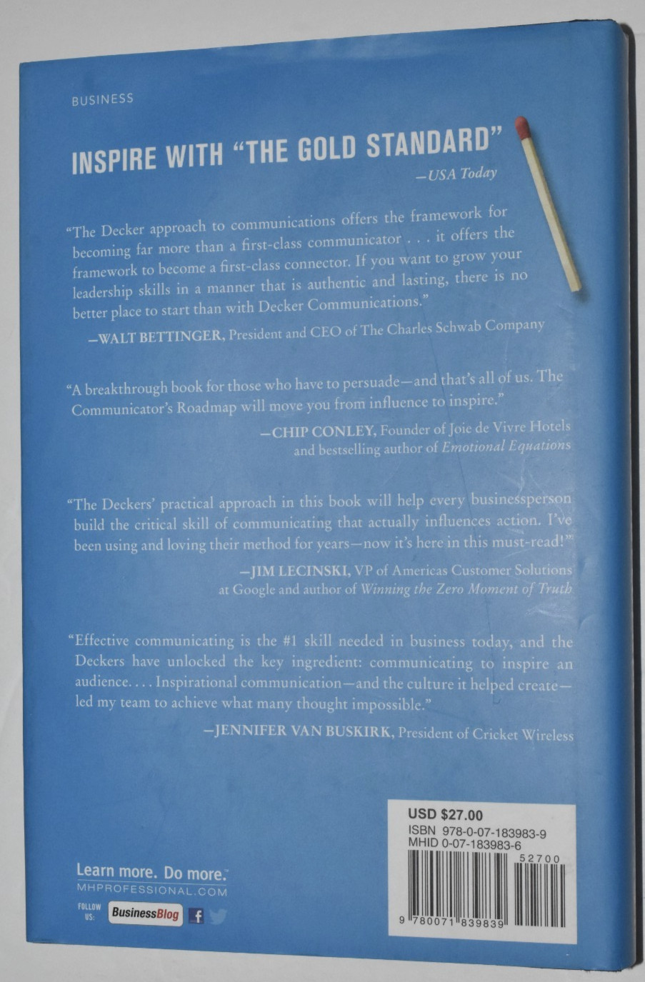 “COMMUNICATE to INFLUENCE – Inspire Audience,” Hard Cover Book, 283 Pages, New