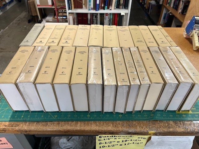 Mixed Set “CALIFORNIA COMPENSATION CASES” 26 bound vols. + 53 loose booklets VG
