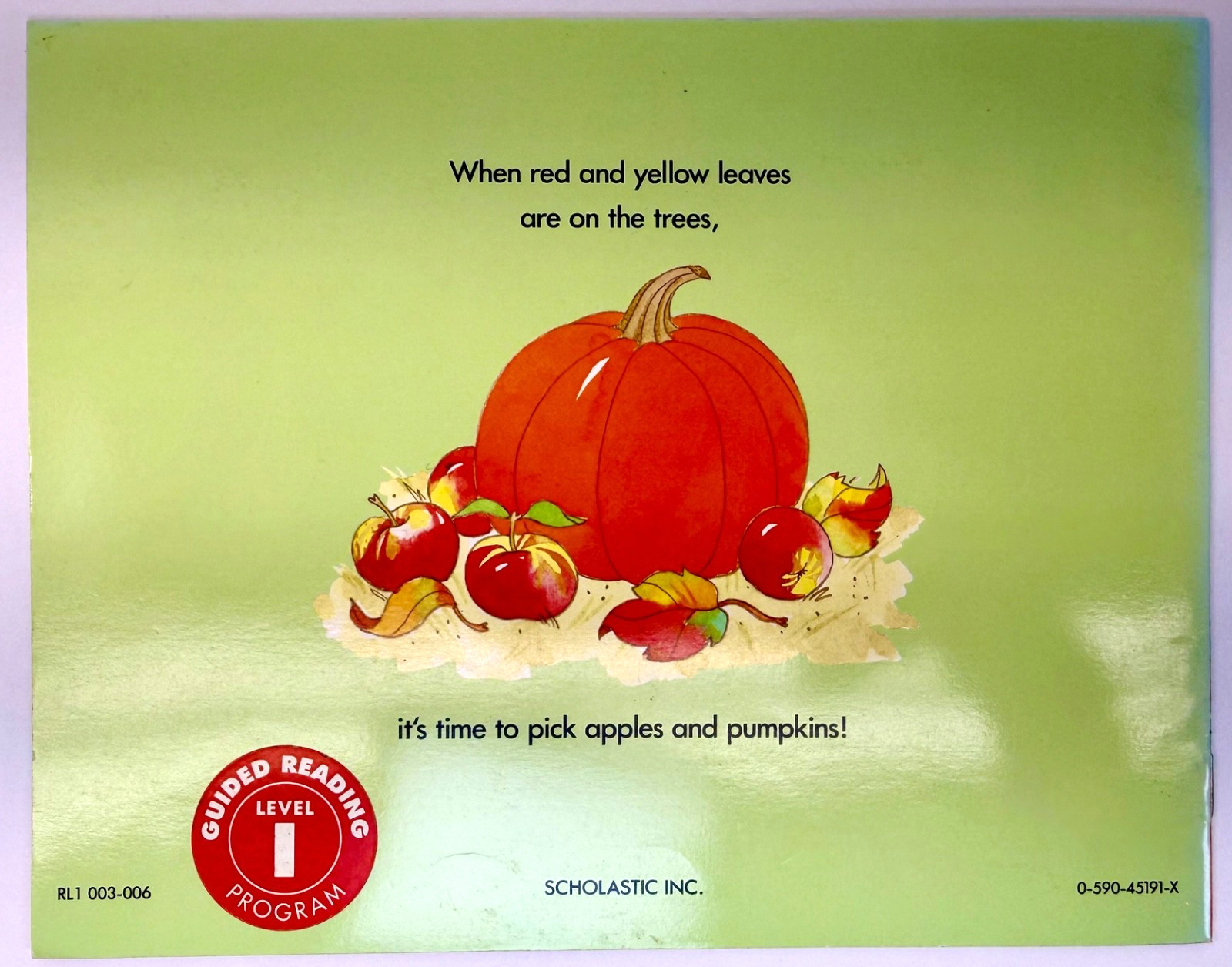 Apples and Pumpkins Book Lot of 12 Copies by Anne Rockwell Scholastic Children’s