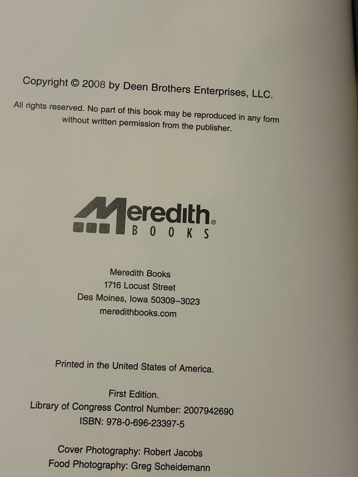 2008 DEEN BROTHERS Y’ALL COME EAT JAMIE & BOBBY DEAN M. CLARK SIGNED 1ST ED P2