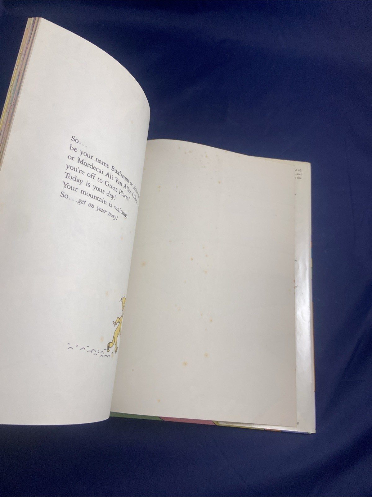 OH, THE PLACES YOU’LL GO! Dr. Seuss Suess 1990 HC/DJ 1st Edition 1st Printing!