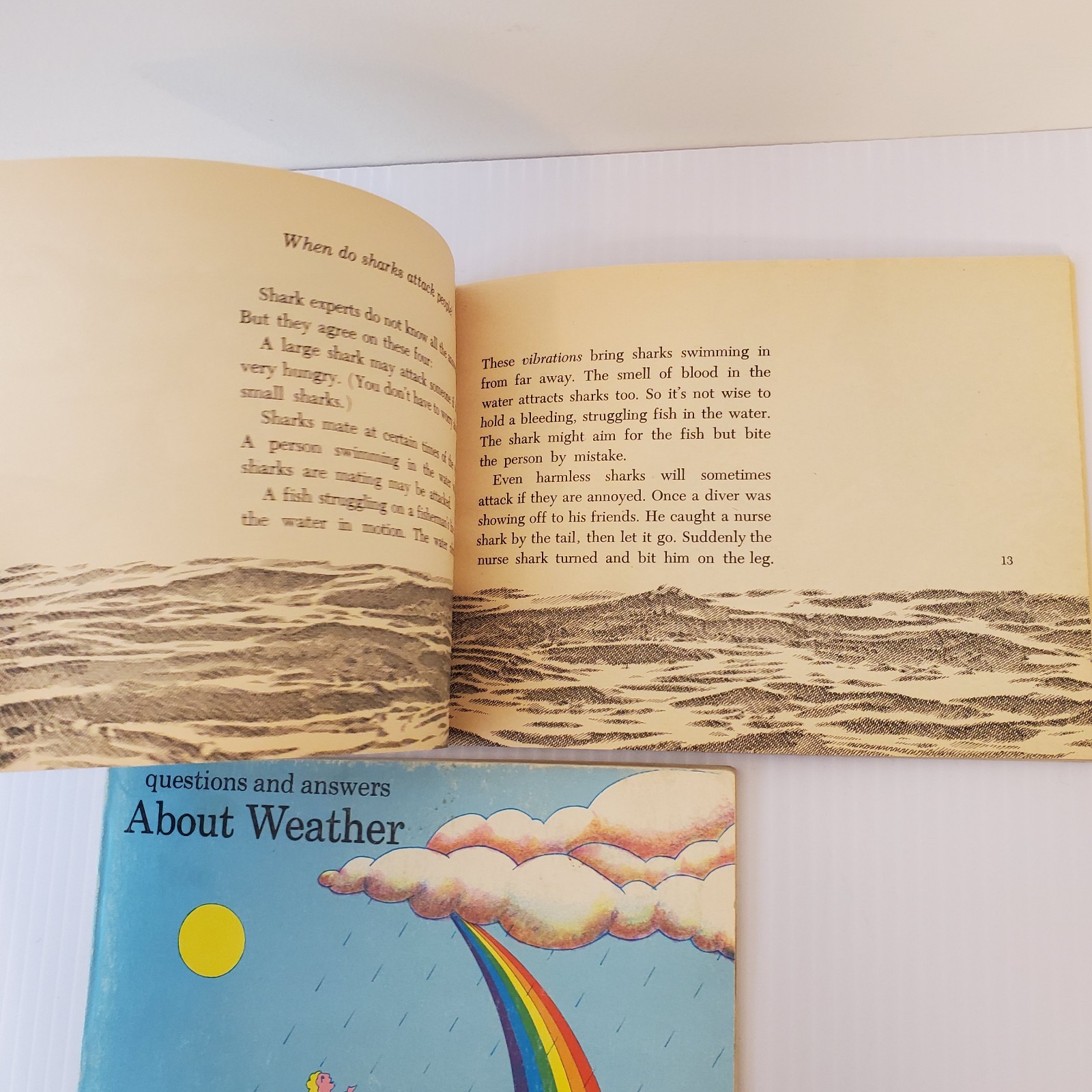 Lot of 3 Scholastic Books Horses Richard Harris, Sharks Tinkelman, About Weather