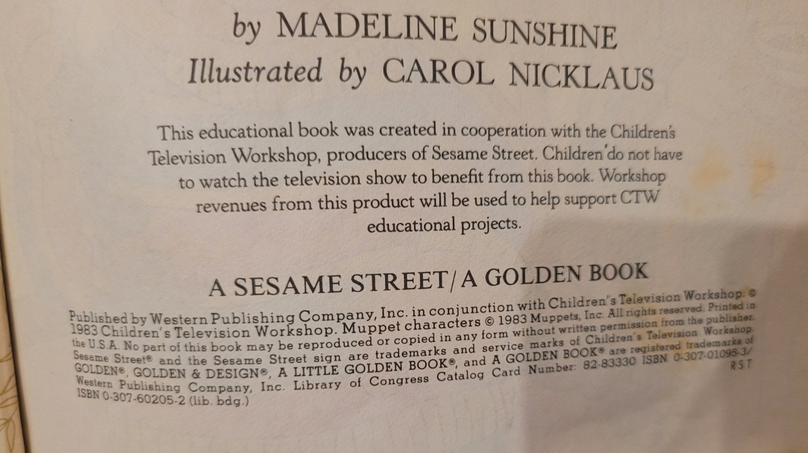 Vintage 1983 CTW Sesame Street Puppy Love A Little Golden Book 109 – 58