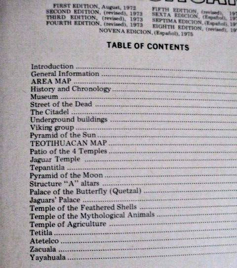 Guide to Pyramids of Teotihuacan Bloomgarden Mexico Paperback 1975 34 Pages