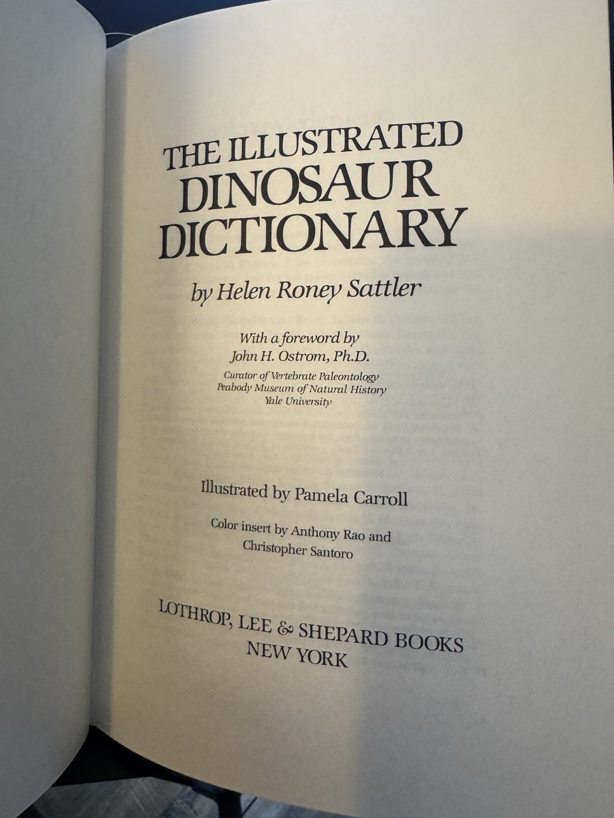 The Illustrated Dinosaur Dictionary by Helen Roney Sattler