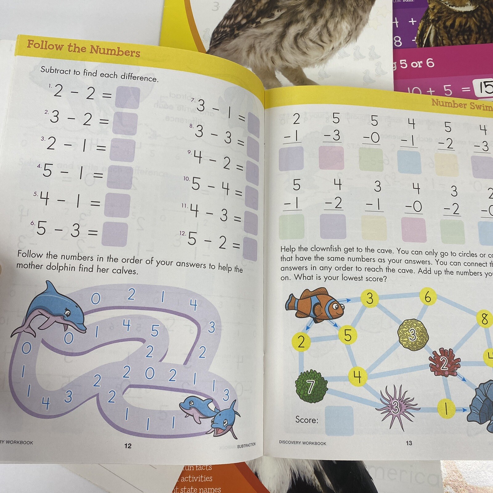 Discovery Workbook Lot Addition Subtraction Phonics Study Pre K – Grade 1 Bonus