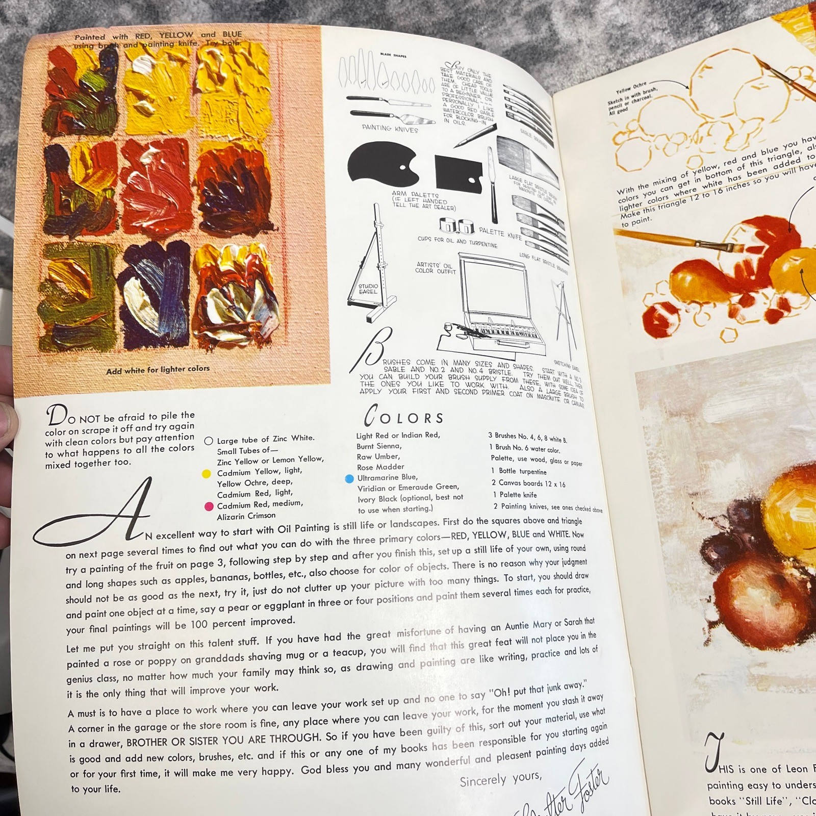 Oil Painting Book Art Instruction Guide Still Life Landscape Walter T Foster
