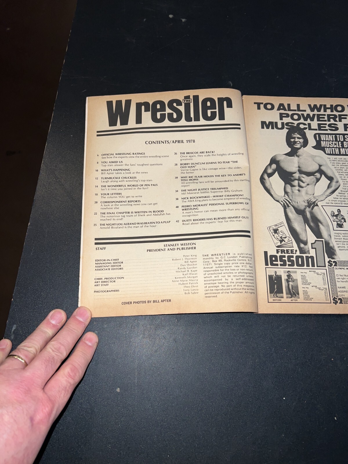 The Wrestler Magazine April 1978 Dusty Rhodes Billy Graham Cover NWA WWF WCCW