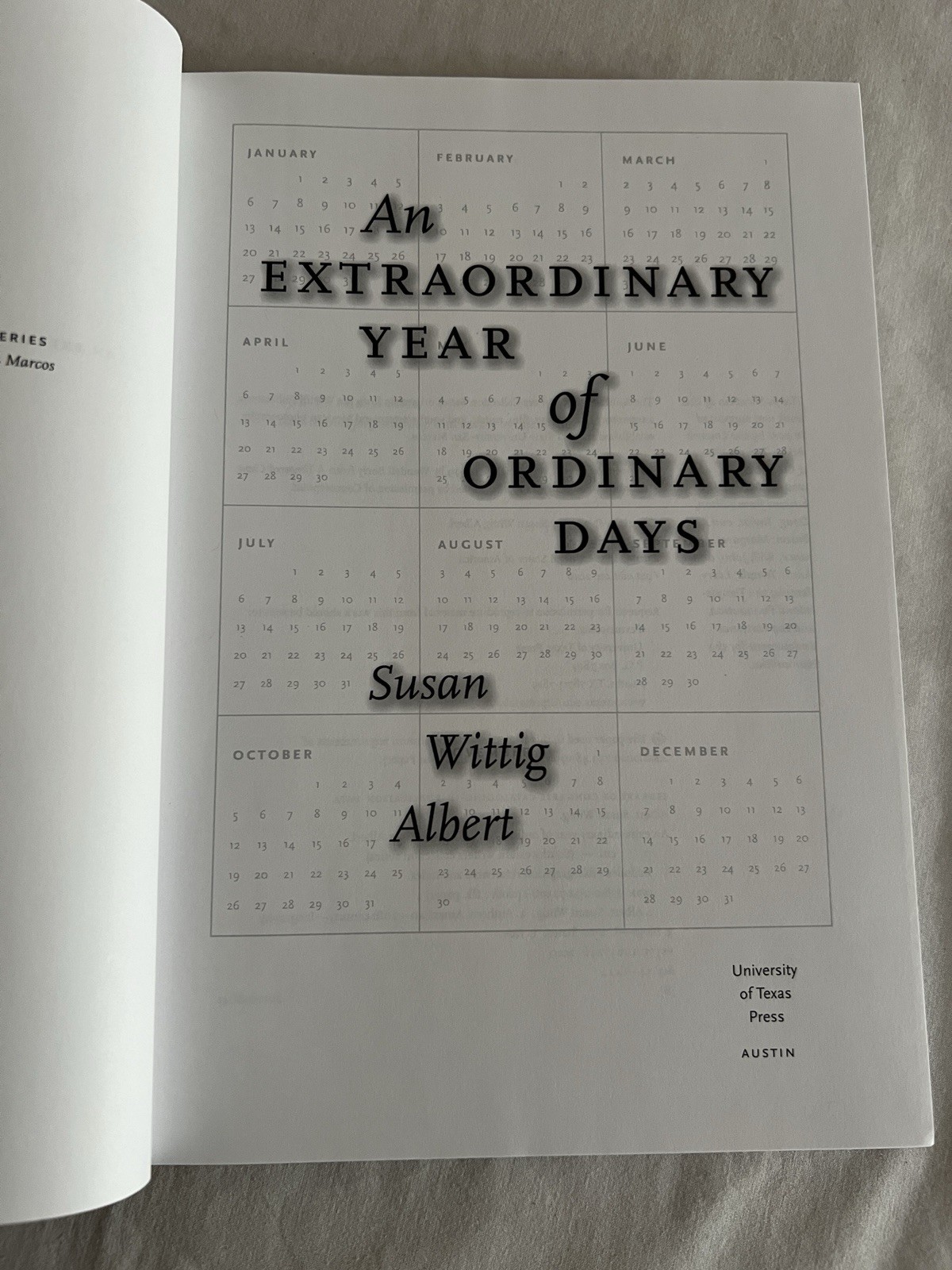 Extraordinary Year of Ordinary Days by Susan Wittig Albert (2010, Hardcover)