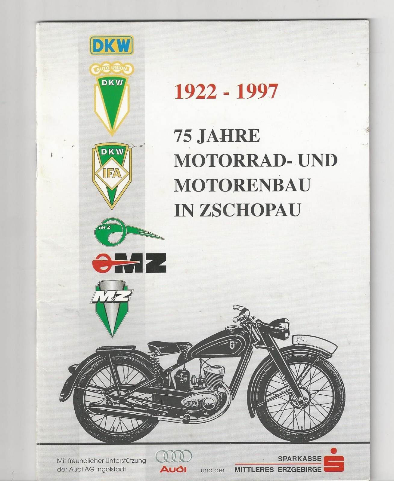 DKW History Siegfried Rauch Motorcycles German Language SC Booklet 34 pages