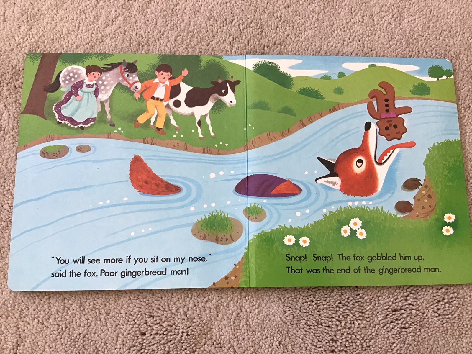 Two Vintage 1983 Brimax Story Time Board Books The Gingerbread Man/Goldilocks
